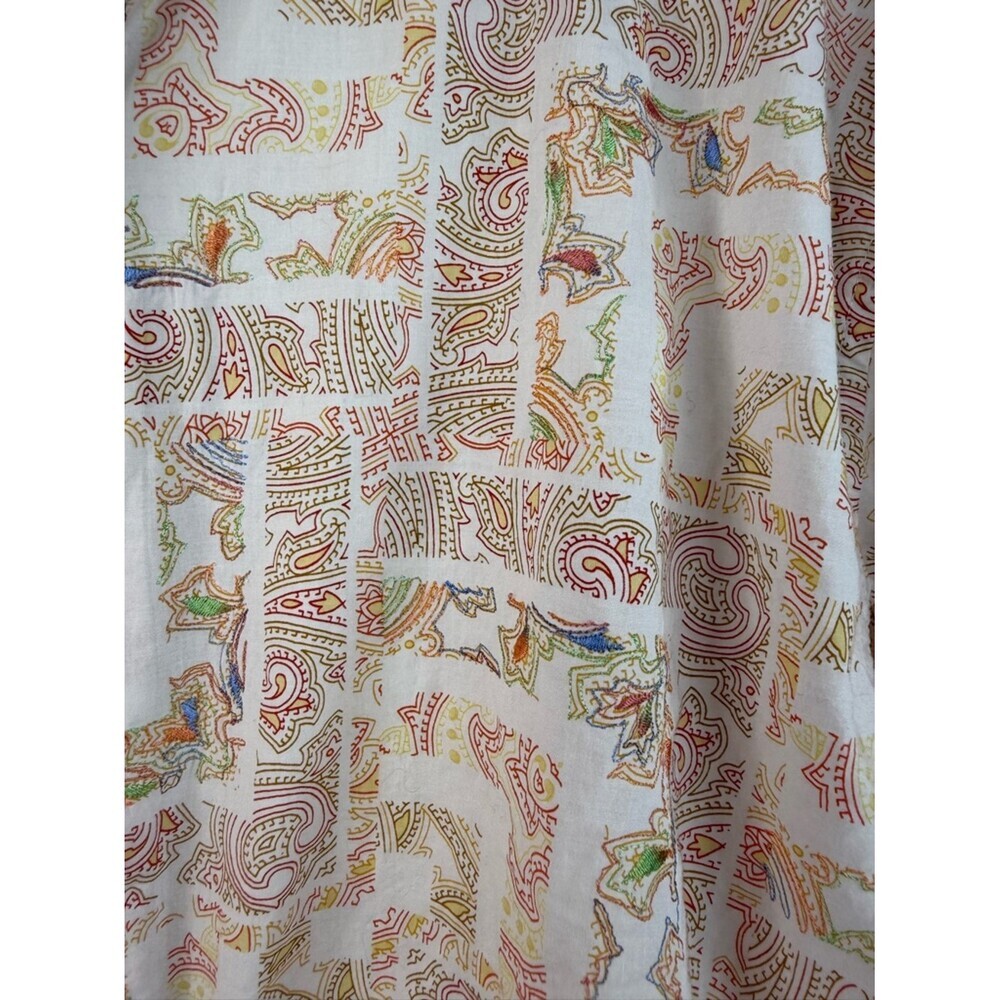 Robert Graham shirt long sleeve Cream and Tan Patterned Button-Down Shirt - Picture 7 of 13